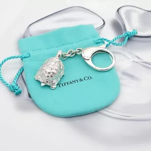 Tiffany & Co. 925 Sterling Silver Nature Turtle Key Ring Key Chain Key Holder - Picture 1 of 9
