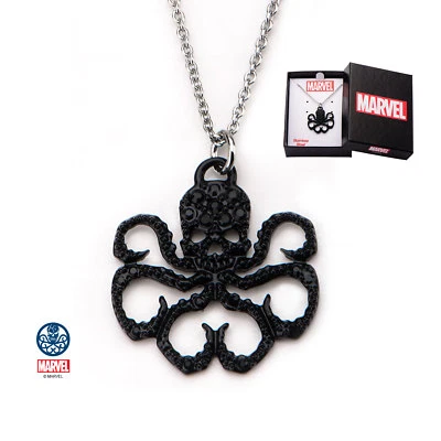 COLLAR GEMA CON LOGOTIPO DE HYDRA AGENTE DEL ESCUDO Marvel Comics Joyería de Acero Inoxidable Foto 1 de 4