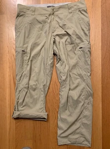 LL Bean Pantalones 14P Caqui Vista Trekking Pestaña enrollable Senderismo Bolsillos 28,5 Entrepierna - Imagen 1 de 7