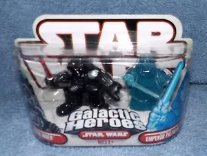 STAR WARS EROI GALATTICI 2006 DARTH VADER & OLOGRAFICO IMPERATORE PALPATINE HFT - Foto 1 di 6