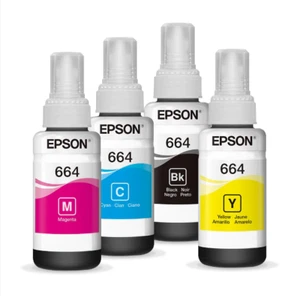 INCHIOSTRO FLACONE EPSON ECO TANK (T664) ORIGINALE COLORI VARI - Imagen 1 de 9