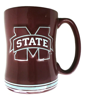 2016~NCAA~BOELTER~Mississippi State College~14oz~4.5" x 3.25"~BULLDOGS~MUG~EC - Image 1 of 4