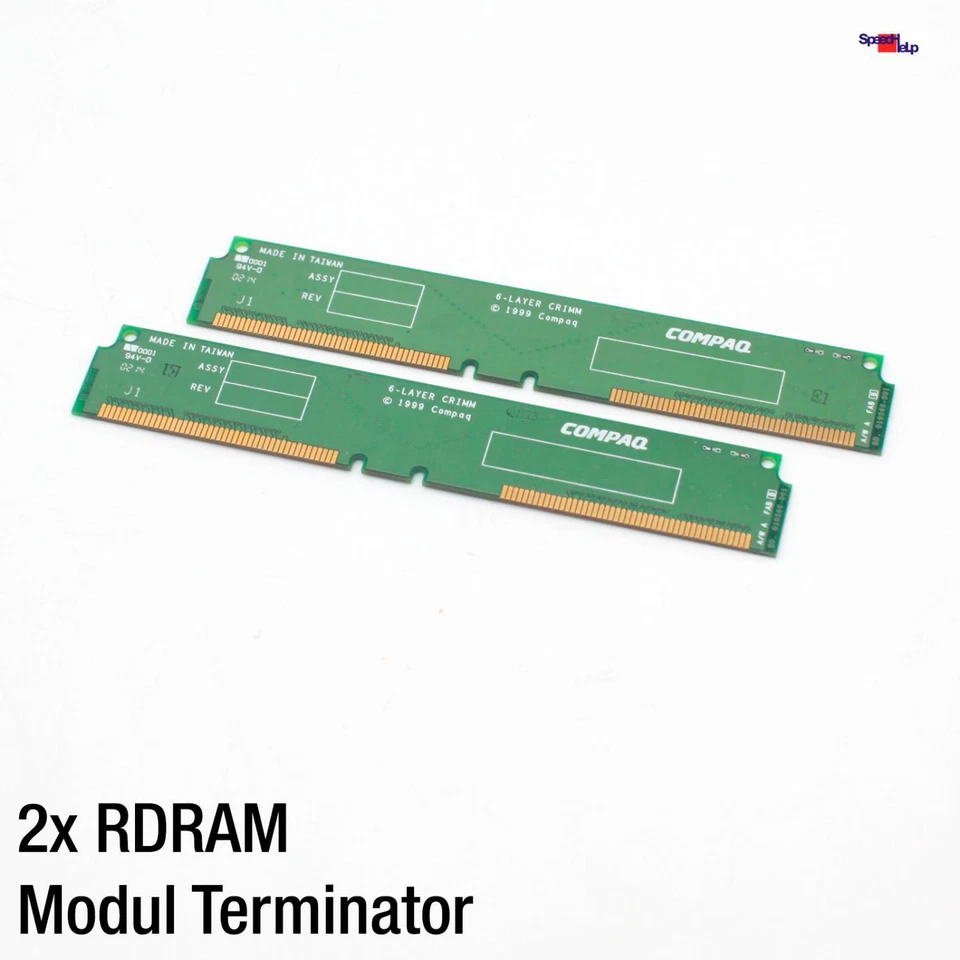 2x MODULE TERMINATOR COMPAQ FÜR RAMBUS RDRAM PC800 RIMM SERVER RAM - Image 1 of 1