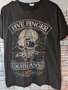 Bay Island T-Shirt Mens Medium Five Finger Death Punch Las Vegas Black - Picture 1 of 5