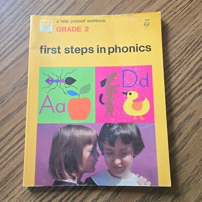 First Steps In Phonics Grade 2, Workbook, Revised Edition, 1968, Whitman - AS IS - Image 1 of 4