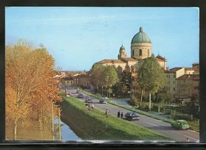 Cartolina Boretto Po Basilica S. Marco Reggio Emilia Animata Auto HC181 - Picture 1 of 1