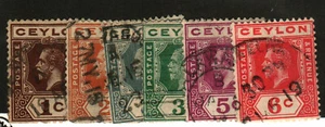 Ceylon #200-2, 202a, 203-4 used - Picture 1 of 1