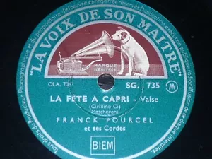 FRANCE 78 rpm RECORD VsM FRANCK POURCEL La fete a Capri / La samba fantastique - Imagen 1 de 2
