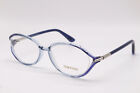 Authentic TOM FORD TF5212 086 Clear Blue Demo Eyeglasses 55 mm (80-3)