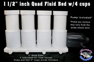 1.5" Quad Fluid Bed...Powder Painting Jigheads...Tackle Crafting - Picture 1 of 1