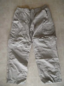 COLUMBIA Titanium Women Beige Convertible Nylon Blend Cropped Hiking Pants, Sz L - Picture 1 of 3