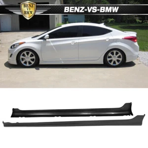 Fits 11-16 Hyundai Elantra MD UD 4Dr Style Side Skirts Polypropylene Unpainted - Picture 1 of 10