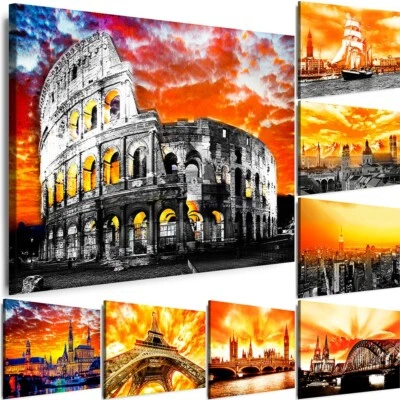 Leinwand Bilder Städte Berlin, München, London, Paris, NY, Kunstdruck Wandbilder - Bild 1 von 3