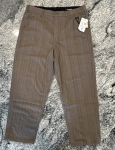 Volcom Men's 36 Tokyo True Pant Loose Tapered Dark Khaki NWT #765 Brand New - Picture 1 of 14