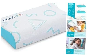 Memory Foam Kids Pillows Adjustable Cooling Bed Pillow Neck Standard Blue - Picture 1 of 7