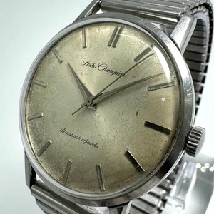 Reloj Pulsera SEIKO Champion Herido a Mano Plateado Años 60 Original Esfera Plateada - Imagen 1 de 10