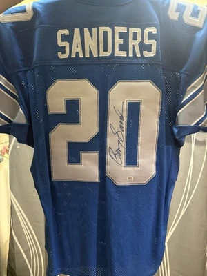 Barry Sanders Signed Autograph Detroit Lions Jersey with COA from PSA/DNA - Image 1 of 4
