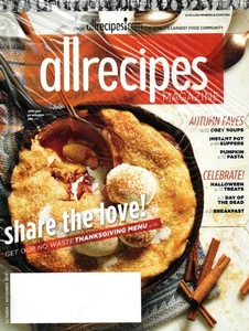 Allrecipes Magazine Oct/Nov 2018 Thanksgiving Menu Halloween Treats [Sealed] - Picture 1 of 1