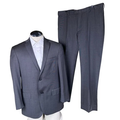 Traje ajustado Murano Collezione para hombre 42S abrigo 36S frente plano pantalón lana gris Foto 1 de 4