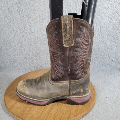 Ariat Ladies Anthem Crackled Mahogany & Ombre Blue Boots 10029510 Size 6B - Image 1 of 4