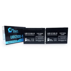2-pack Mongoose M350 Battery UB12100-S 12V 10Ah Sealed Lead Acid SLA AGM - Picture 1 of 1