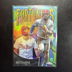 2025 Topps Chrome - Fortune 15 Bryce Harper-F15-6 Phillies - Picture 1 of 2