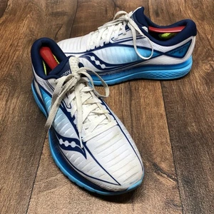 Saucony Kinvara 10 Everun Women's Running Shoes S10467-3 White Blue US Size 8.5 - Picture 1 of 10