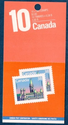 Canada BK101b VF MNH 38c Parliament booklet of 10, Lunch Savers cover CV $9 — 第 1/2 张图片