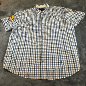 Harley Davidson Pearl Snap Shirt Patches Double Pockets Plaid Mens XXL 2XL - Picture 1 of 13