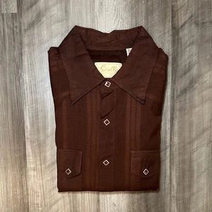 Scully Western Stitch Striped Short Sleeve Pearl Snap - XL - Picture 1 of 5