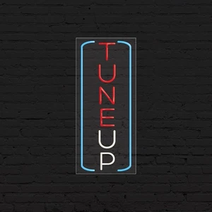 Tune Up Sign for Business Displays | LED Flex Neon | 13"W x 32"H x 1"D - Picture 1 of 4
