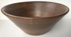 Vtg Retro Mid Century 60-70 s Kustom Kraft Walnut Wooden Bowl Extra Large 12"D - Picture 1 of 10