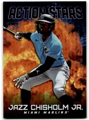 2023 Topps Update #AS-30 Jazz Chisholm Jr. Action Stars Black #/299 - Image 1 of 2