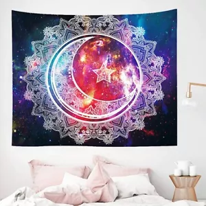 Tapiz grande celestial colgante de pared arte decoración sala picnic alfombra - Imagen 1 de 6