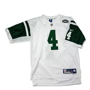 Brett Favre #4 New York Jets jersey mens size L white and Green Reebok stitched - Picture 1 of 8