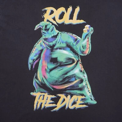 Camiseta negra grande Absolute Cult Oogie Boogie Pesadilla antes de Navidad para hombre Foto 1 de 4