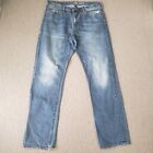 Gap Jeans Mens 34x34 (actual 33x33) Straight Fit Medium Wash Distressed