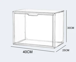 Extra Large Premium Transparent Stackable Display Case Boxes Storage 40x25x30cm - Picture 1 of 9