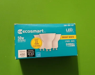 EcoSmart 50W Equivalent Bright White MR16 GU5.3 Dimmable LED Light Bulb (3-BULB) - Image 1 of 4