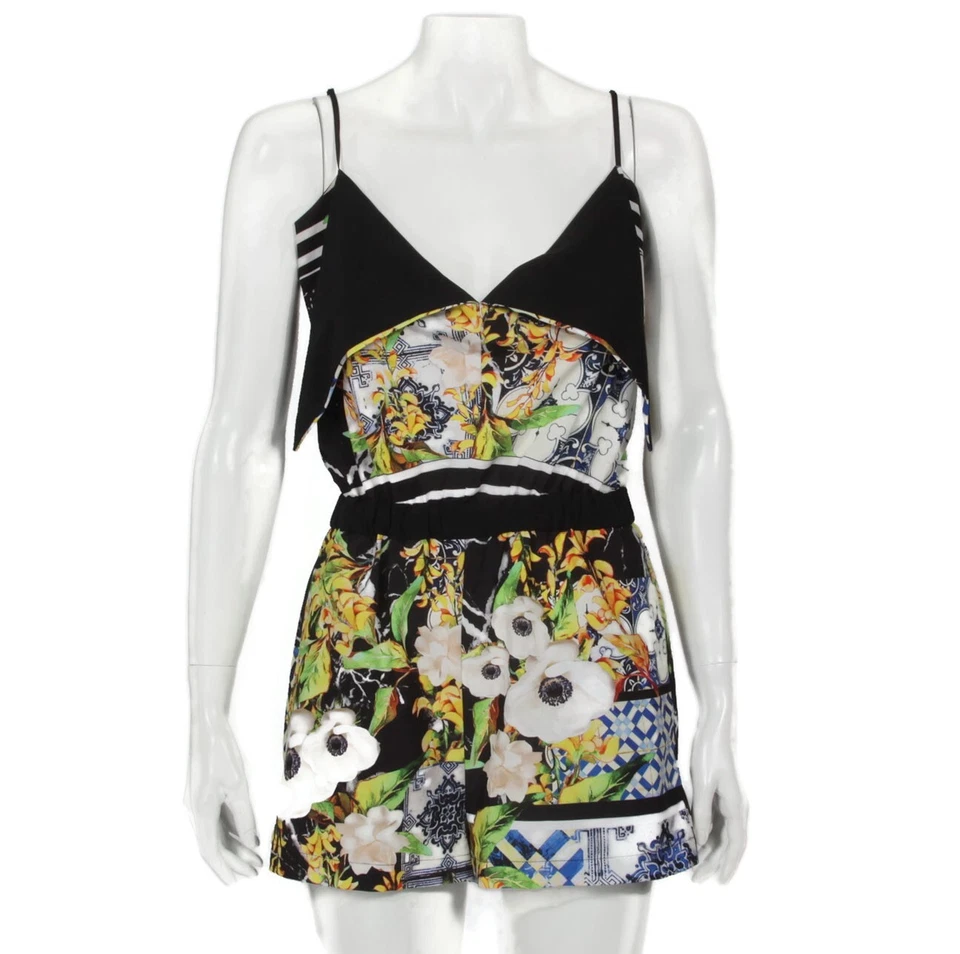 Mono mameluco CLOVER CANYON floral mezcla geométrica sin mangas talla XS/217 Foto 1 de 4