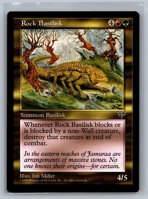 Magic The Gathering Mirage Rock Basilisk MTG TCG CCG - Image 1 of 2