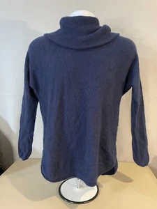 Max Studio Women Blue Turtleneck Sweater XL 100% 2 Ply Cashmere - Picture 1 of 5