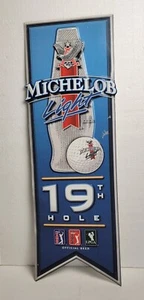 2000 Michelob Light Beer 30 "x 10" Schild Blech PGA Tour Official Beer "19th Hole" - Bild 1 von 3
