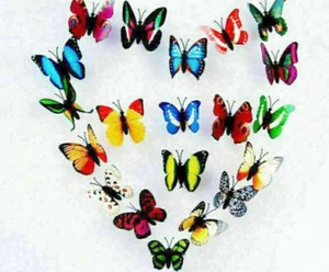 Artificial Butterflies with Magnet Home Decorations 12 24 36 100 pcs /Pack Part - Picture 1 of 12