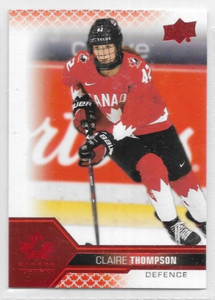 Claire Thompson Woman 2022 Upper Deck Team Canada Juniors Hockey Red #62