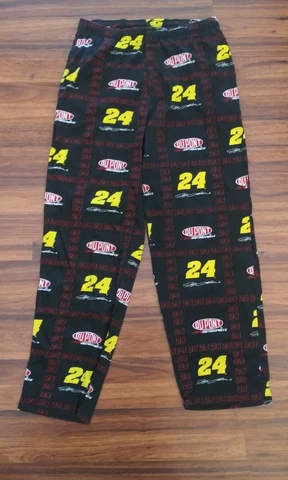 Vintage Nascar Jeff Gordon 24 Pajama Lounge Pants All Over Print Sz. Large Clean Cover