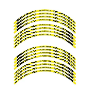 Yellow Removaeble Wheel Sticker For Kawasaki ZX6R Ninja ZX636 95-21 20 19 18 17 - Picture 1 of 14