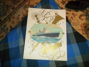 1969 USS UNITED STATES / UNITED STATES LINES Gala Dinner Cruise Menu Rare ! - Picture 1 of 10