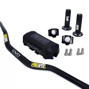 Original "Evo" PRO TAPER Handlebar Fat Bar DIRT BIKE ATV Quad 1 1/8'' GRIPS Pads - Picture 1 of 4