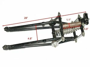 BSA C11 10 B21 250cc Front Springer Girder Fork  Assembly Chrome & Black paint - Bild 1 von 4